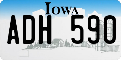 IA license plate ADH590