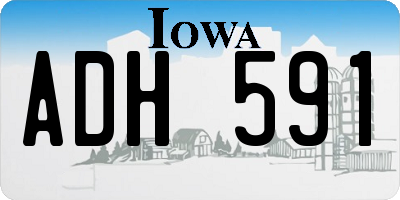 IA license plate ADH591