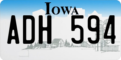 IA license plate ADH594