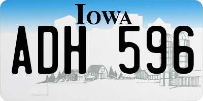 IA license plate ADH596