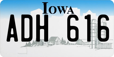 IA license plate ADH616