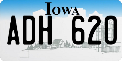 IA license plate ADH620