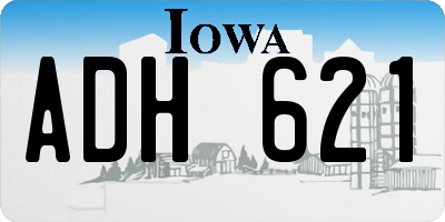 IA license plate ADH621