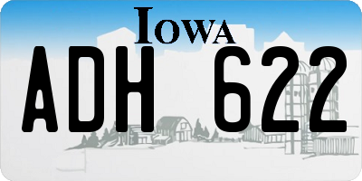 IA license plate ADH622