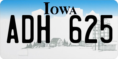 IA license plate ADH625
