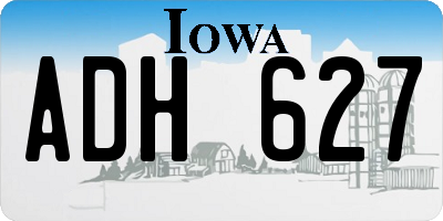 IA license plate ADH627