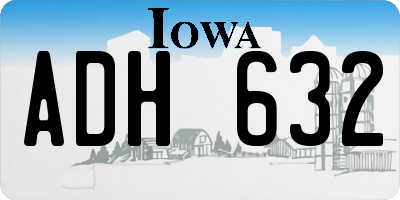 IA license plate ADH632