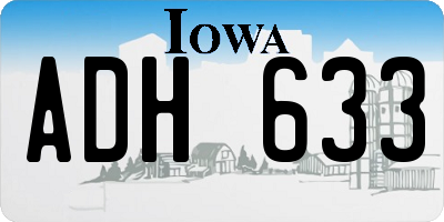 IA license plate ADH633
