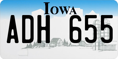 IA license plate ADH655