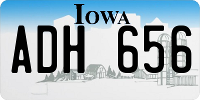 IA license plate ADH656