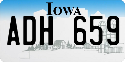 IA license plate ADH659