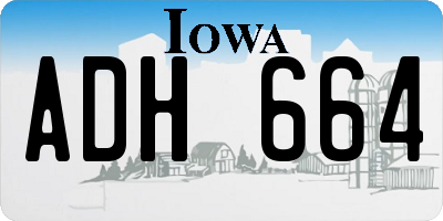 IA license plate ADH664