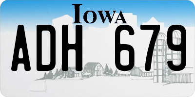 IA license plate ADH679