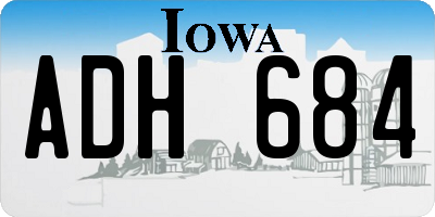 IA license plate ADH684