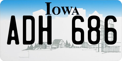 IA license plate ADH686