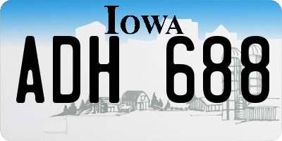IA license plate ADH688