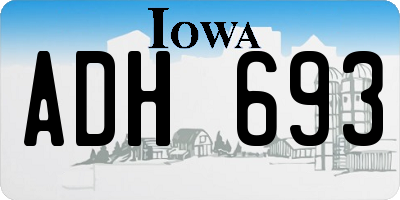 IA license plate ADH693
