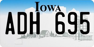 IA license plate ADH695