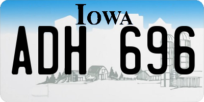 IA license plate ADH696