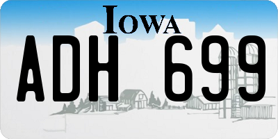 IA license plate ADH699