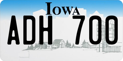 IA license plate ADH700