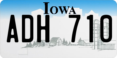 IA license plate ADH710