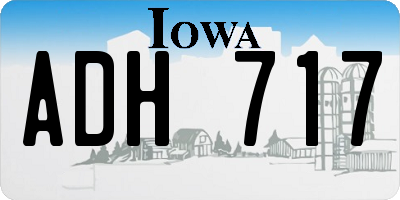 IA license plate ADH717