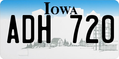 IA license plate ADH720