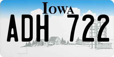 IA license plate ADH722