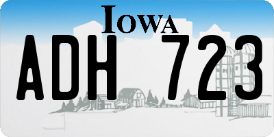 IA license plate ADH723