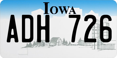 IA license plate ADH726