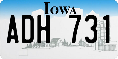 IA license plate ADH731