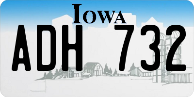 IA license plate ADH732