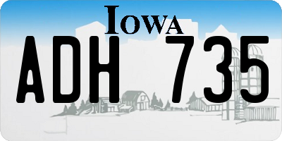 IA license plate ADH735