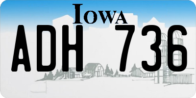 IA license plate ADH736