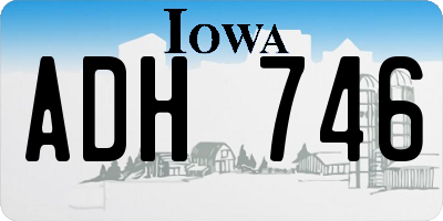 IA license plate ADH746
