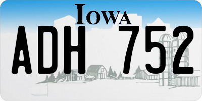 IA license plate ADH752
