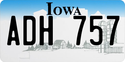 IA license plate ADH757
