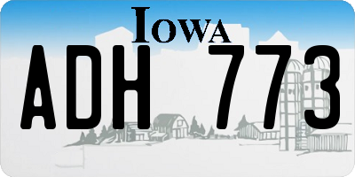 IA license plate ADH773