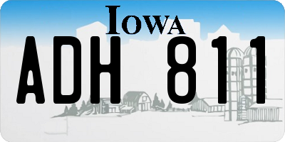 IA license plate ADH811