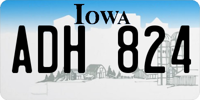 IA license plate ADH824