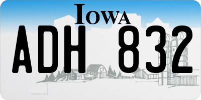 IA license plate ADH832
