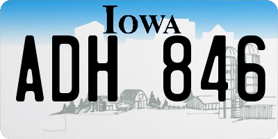 IA license plate ADH846