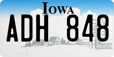 IA license plate ADH848