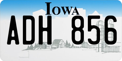 IA license plate ADH856