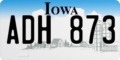 IA license plate ADH873