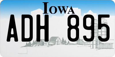 IA license plate ADH895
