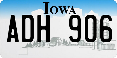 IA license plate ADH906