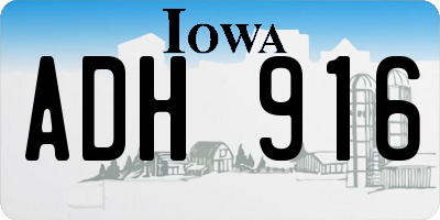 IA license plate ADH916