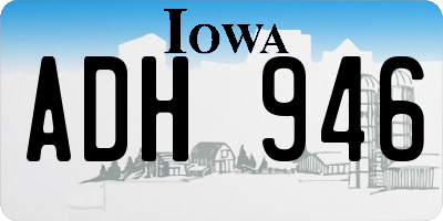 IA license plate ADH946